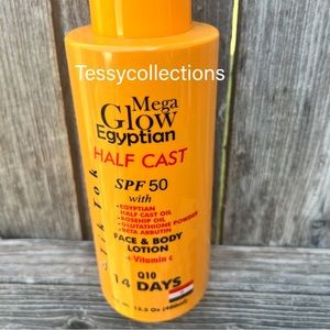 Mega glow egyptian H-C  face & body lotion 400mlx1 spf 50 Super 👌 effective